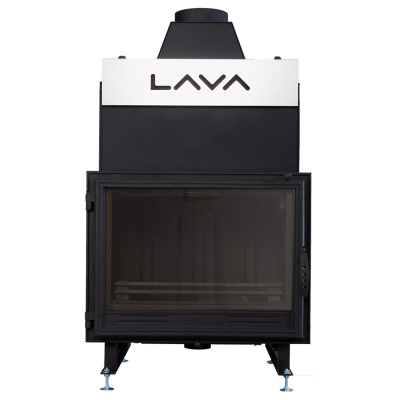 Termokominek BASE 17kW w układzie zamkniętym (2,5 bar) z płaską szybą