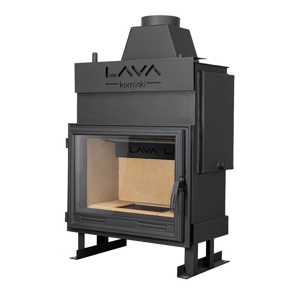 Termokominek TKL BASE 17kW w układzie zamkniętym (2,5 bar) z płaską szybą