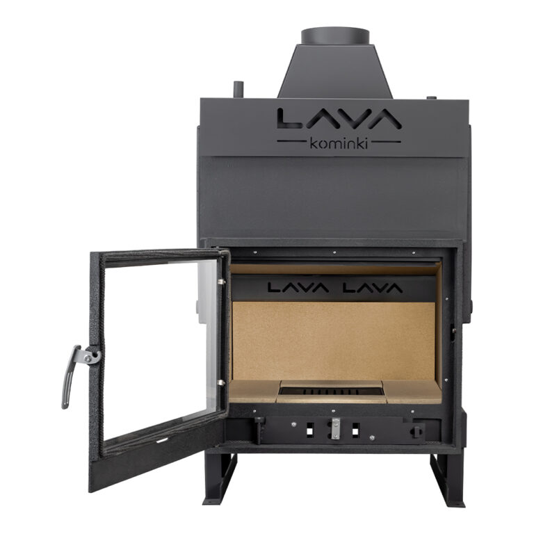 Termokominek TKL PLUS  20kW w układzie zamkniętym (2,5 bar) z płaską szybą