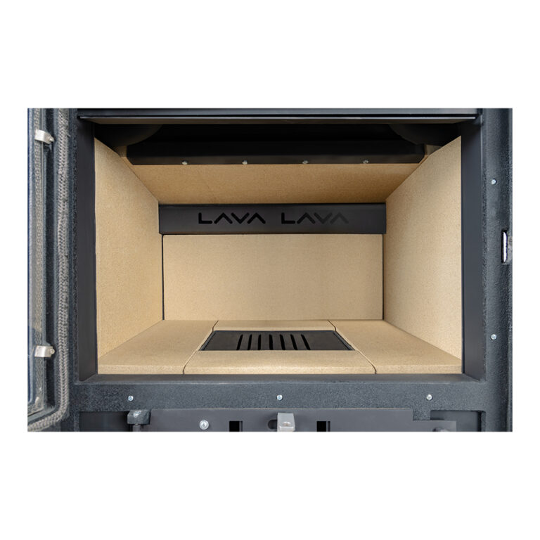 Termokominek TKL PLUS  20kW w układzie zamkniętym (2,5 bar) z płaską szybą