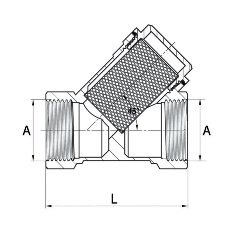 Filtr skośny DIAMOND 1″