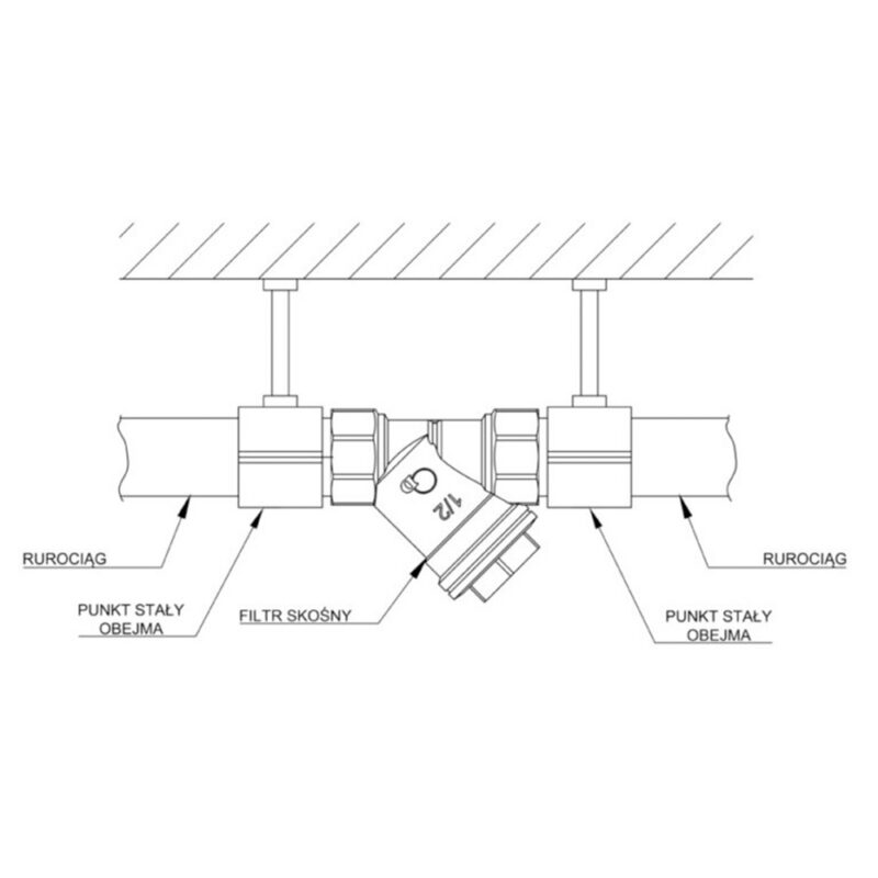 Filtr skośny z wkładem magnetycznym 1/2″ DIAMOND