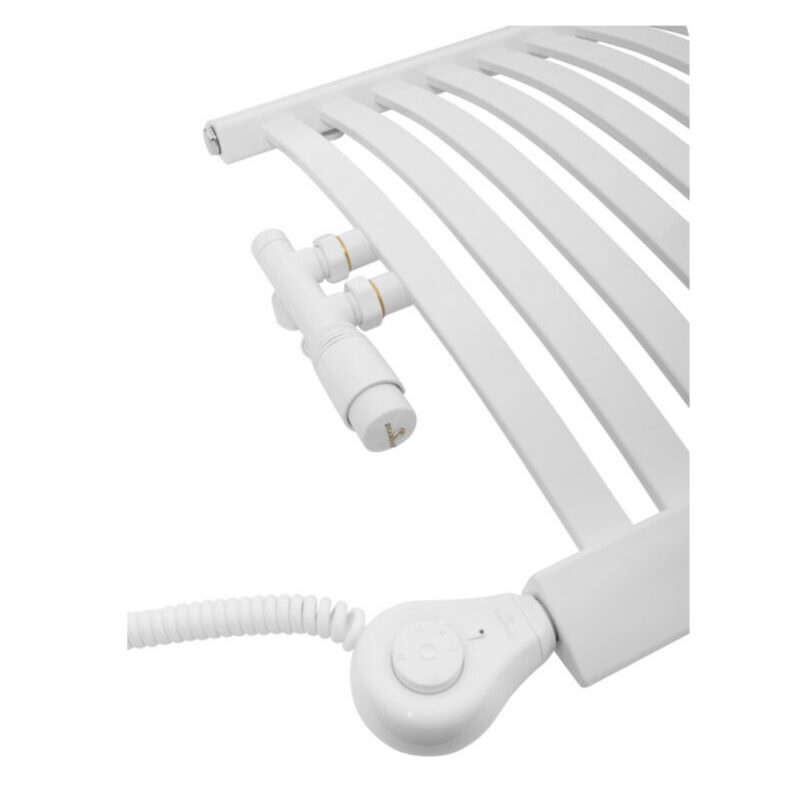 Grzejnik łazienkowy GR3V z zasilaniem dolnym centrycznym, czarny – 17 żeberek.