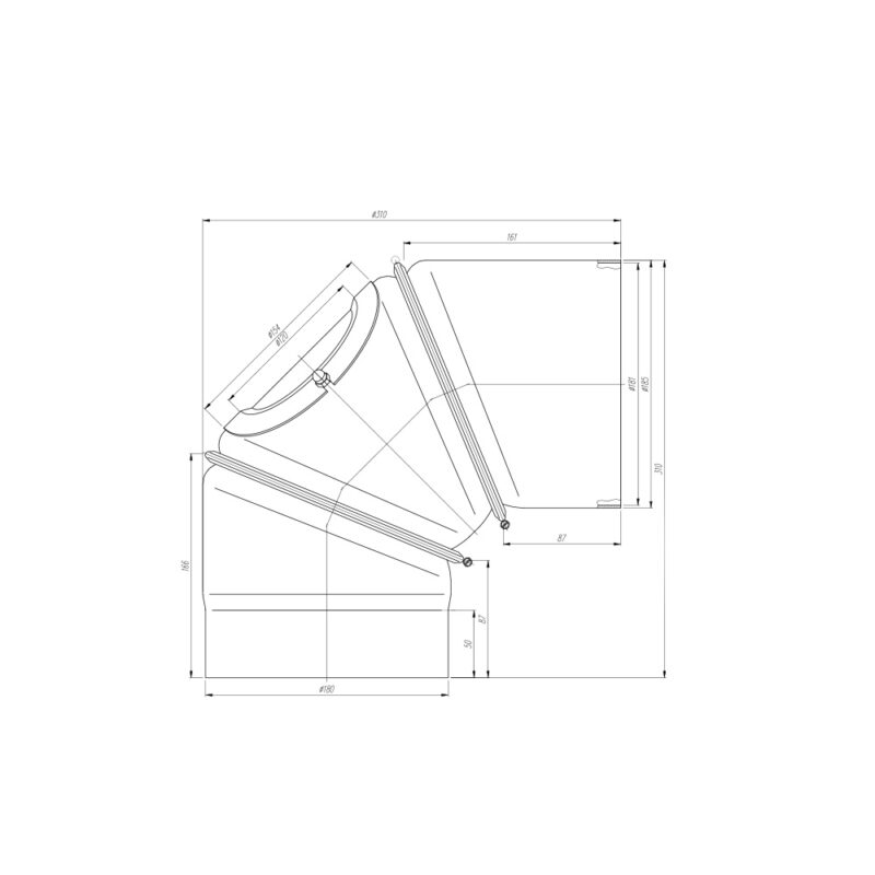 Kolano nastawne 3-segmentowe 90/180