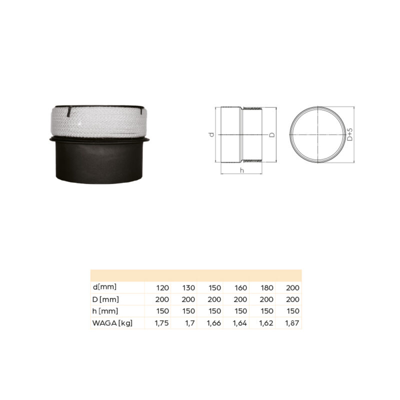 Komin ceramiczny 200/200