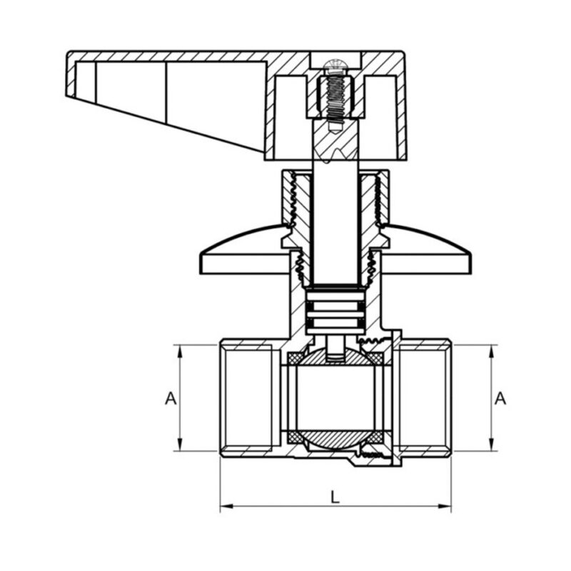 Kurek kulowy podtynkowy 1/2″