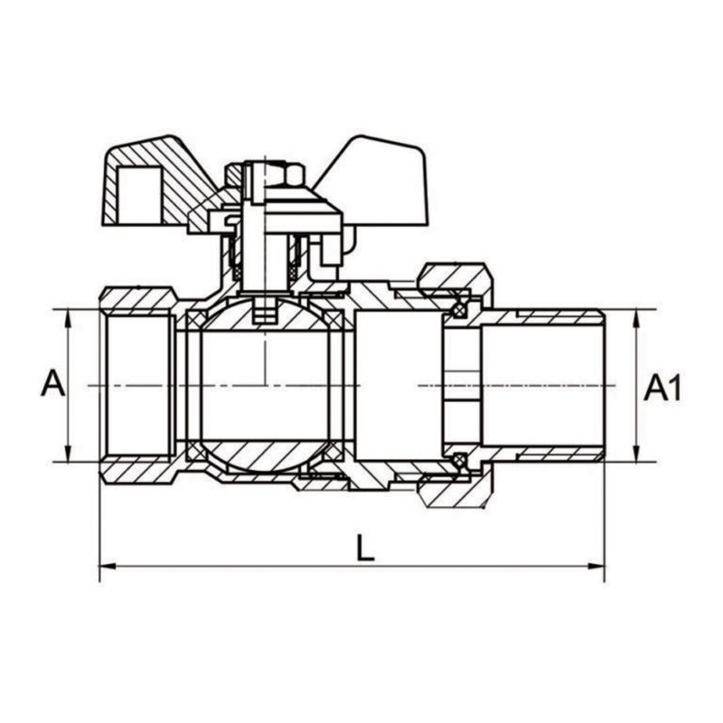 Kurek kuowy „HISZPAN” ze śrubunkiem z dławikiem 3/4″ (motyl)