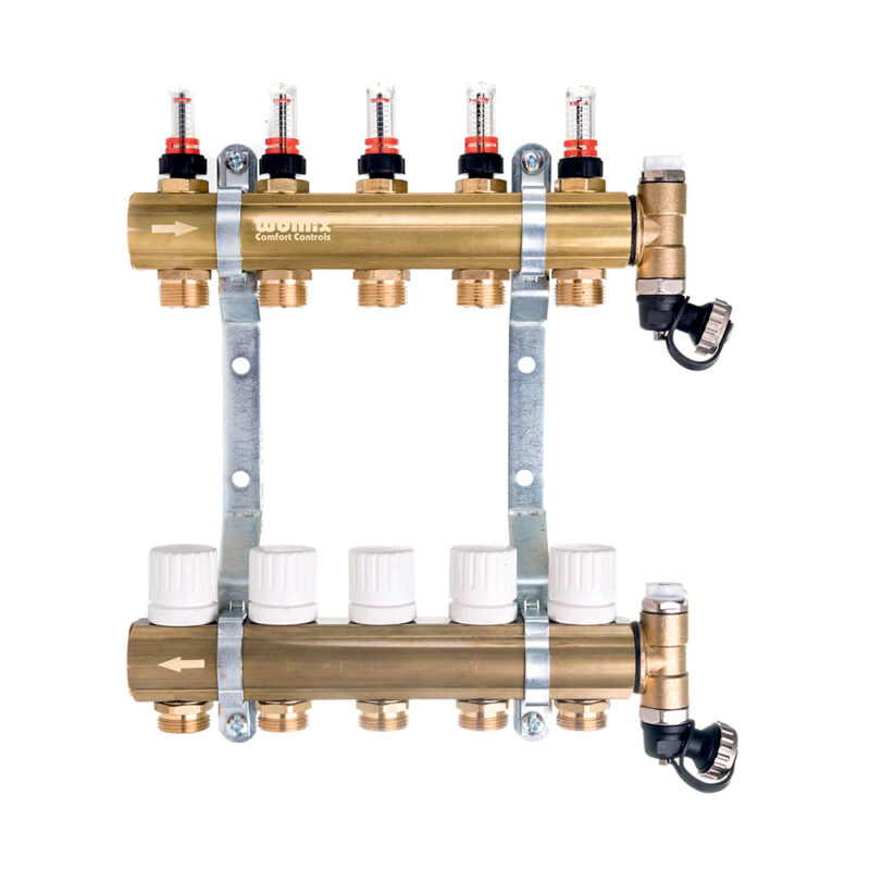 Mosiężny rozdzielacz centralnego ogrzewania CM-NTRot 8F