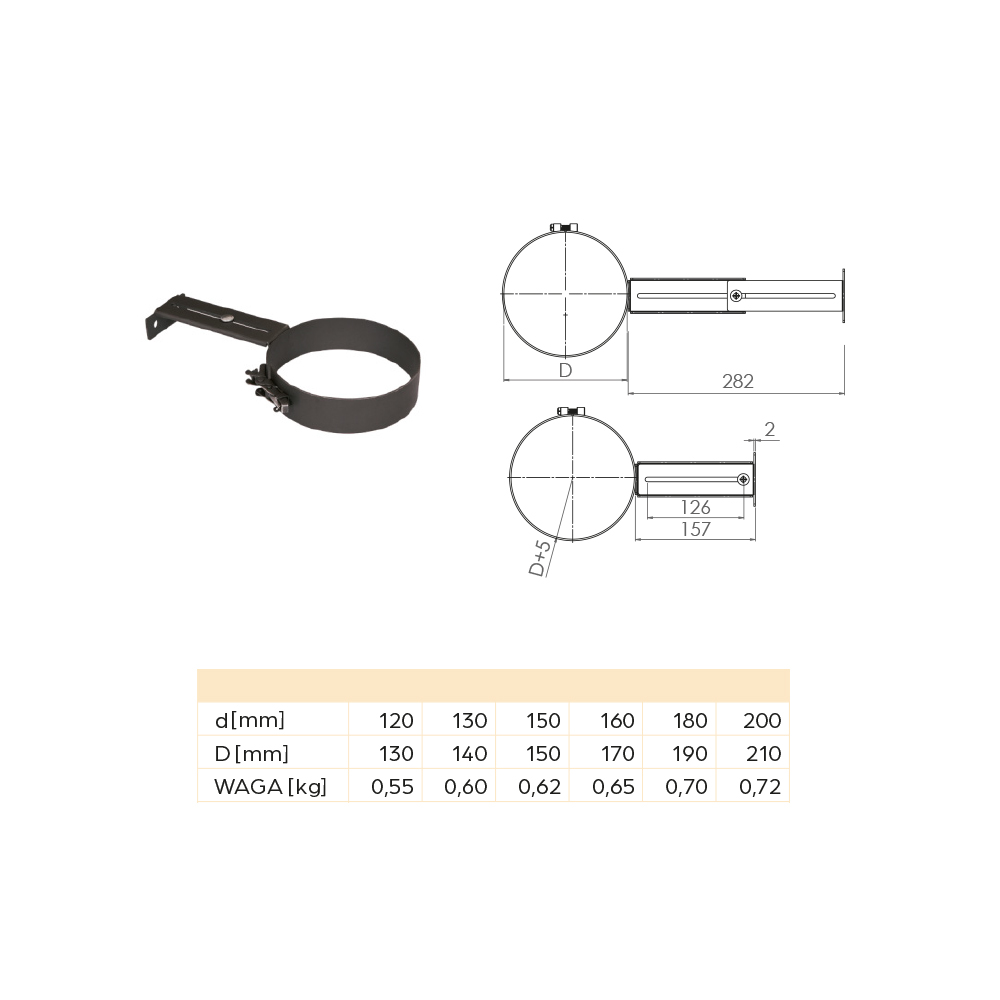 Obejma mocująca 120
