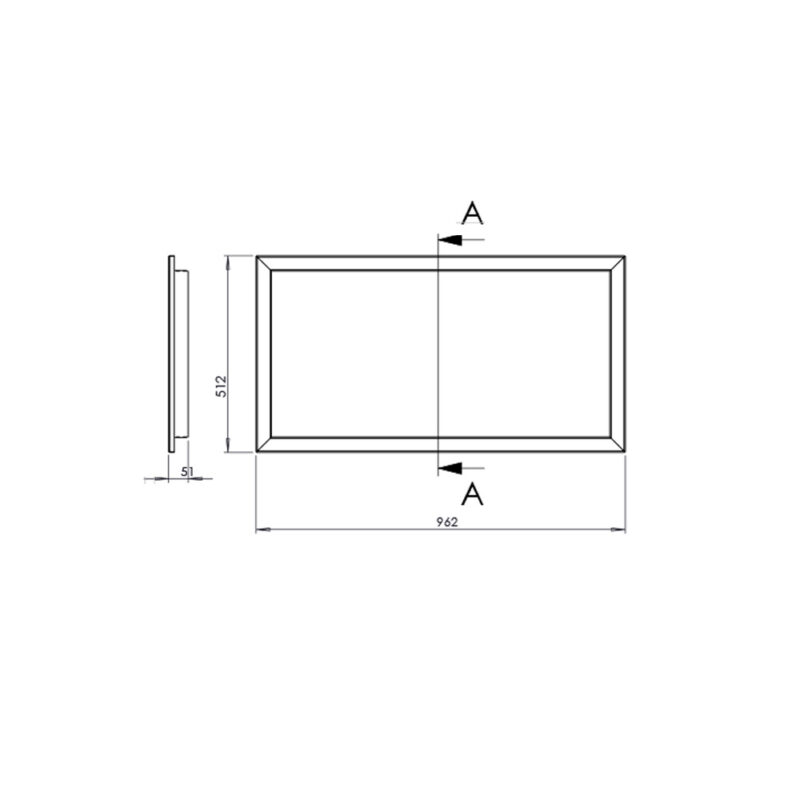 Ramka ozdobna do kominka powietrznego LUMINA 16kW