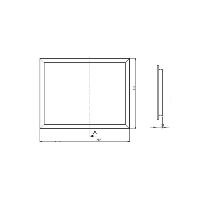 Ramka ozdobna do kominka z płaszczem wodnym TREND