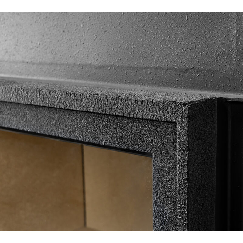 Termokominek PLUS 17kW w układzie zamkniętym (2,5 bar) z płaską szybą