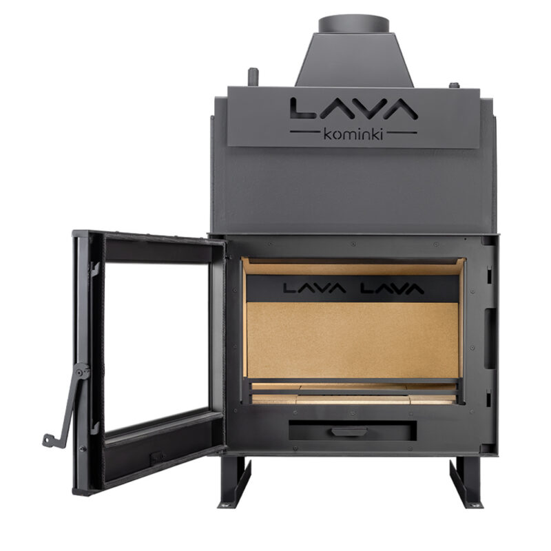 Termokominek TKL TREND 20kW w układzie zamkniętym (2,5 bar) z płaską szybą