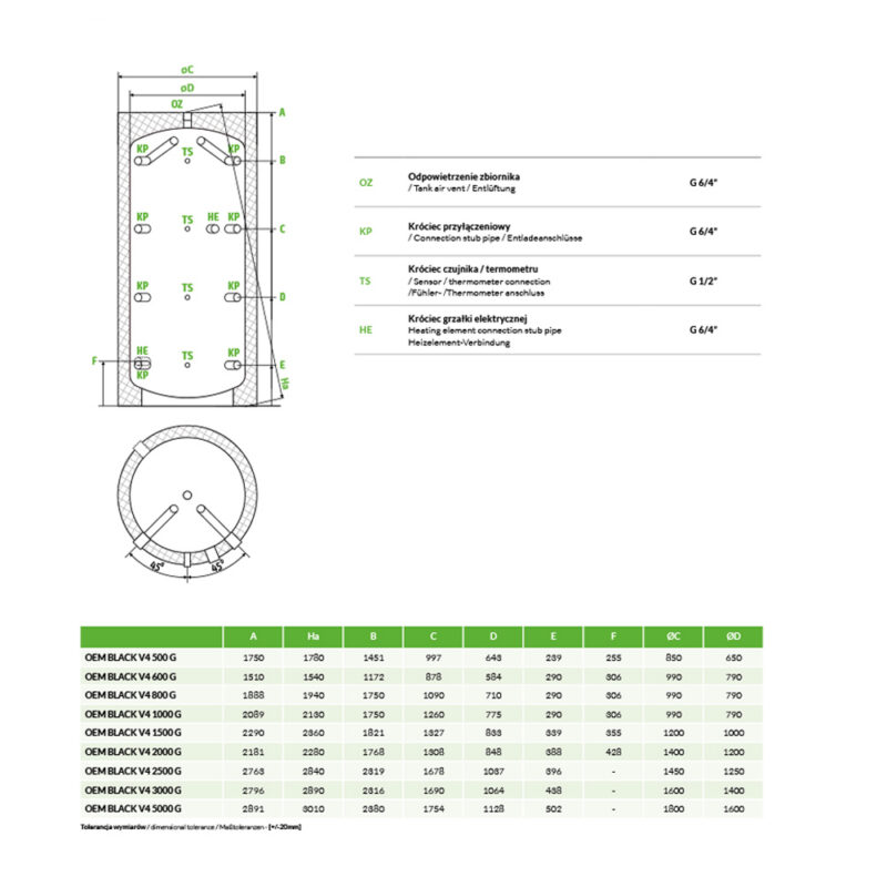Zbiornik buforowy V4 600 G bez wężownicy