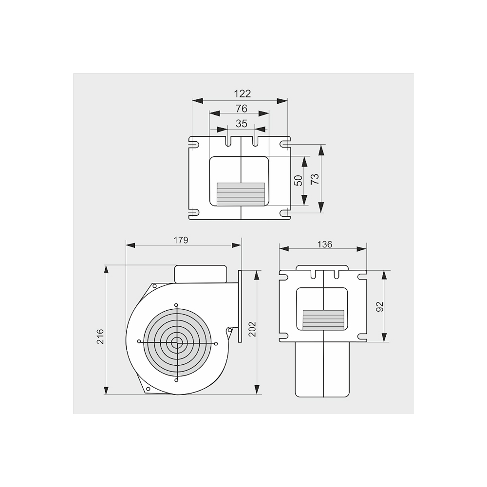 Zestaw sterownik IE-72v2 i wentylator do kotła UniTech