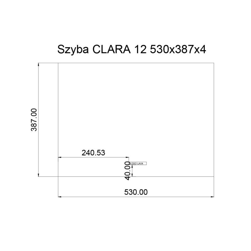 Szyba do kominka CLARA 12kW