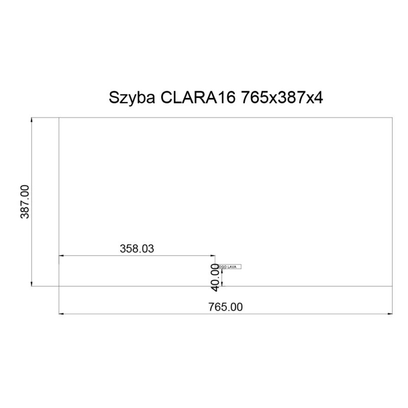 Szyba do kominka CLARA 16kW