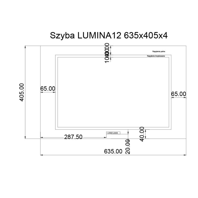 Szyba do kominka LUMINA 12kW