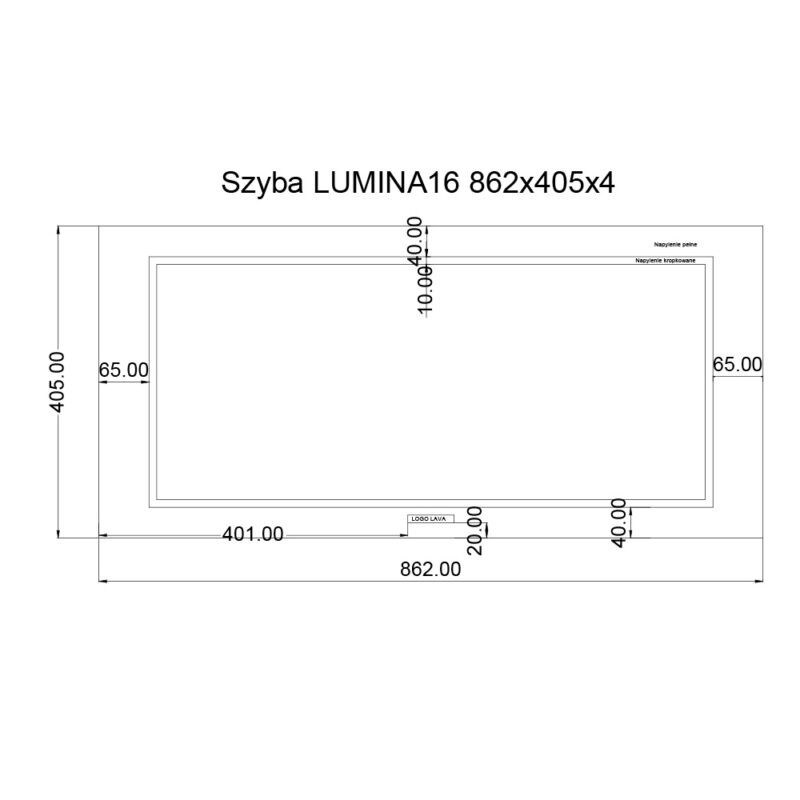 Szyba do kominka LUMINA 16kW