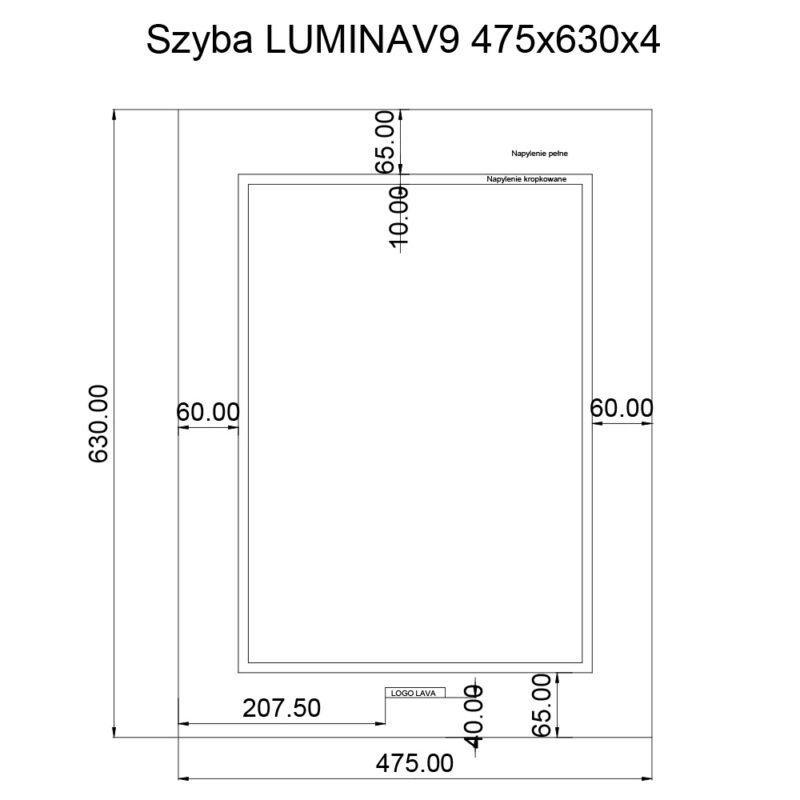 Szyba do kominka LUMINA V9