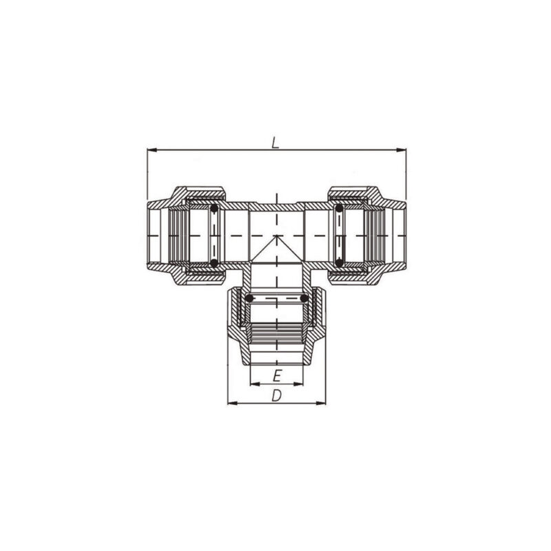 Trójnik 40x40x40mm