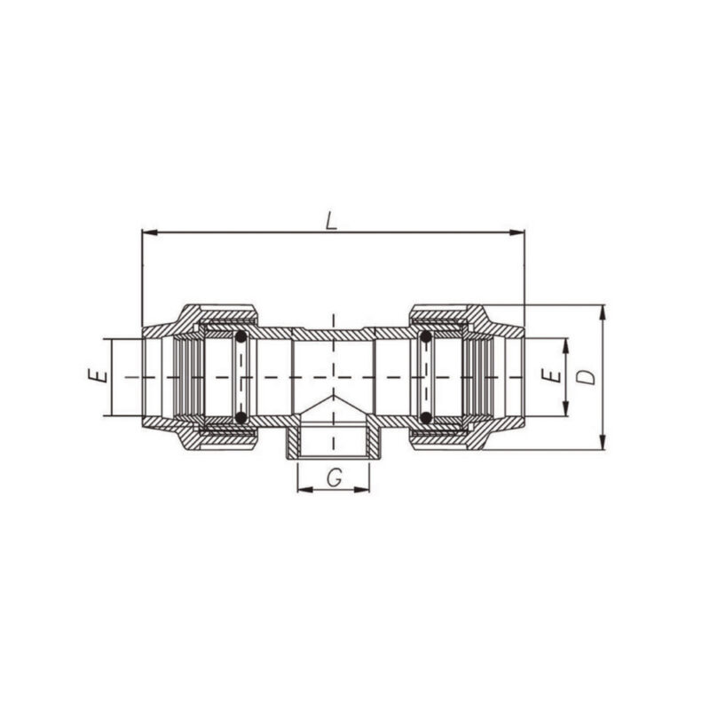 Trójnik GW 1″x25x25 mm