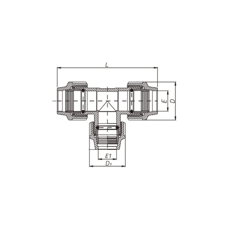 Trójnik redukcyjny 50x32x50mm