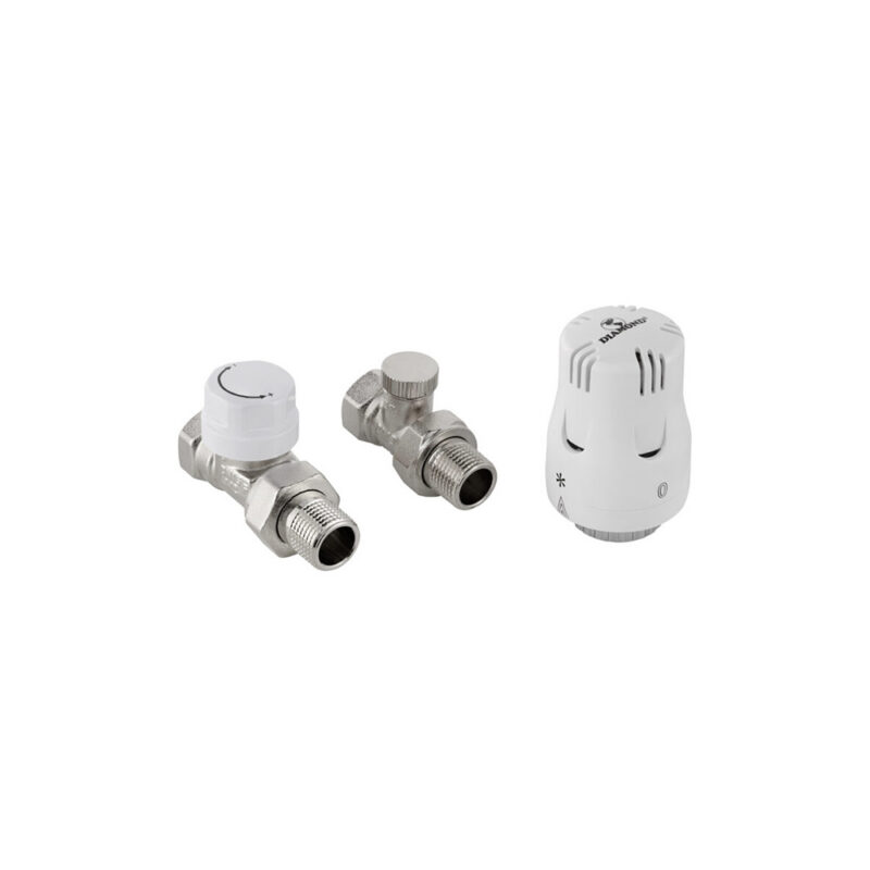 Zestaw termostatyczny ,EN215 PROSTY(zasilanie,powrót,głowica)