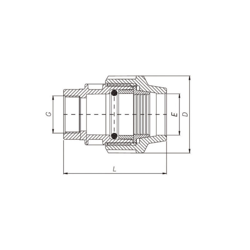 Złączka GW 50 mm x 2 gw