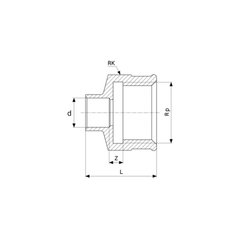 Mufa gwintowana 28×3/4 gw