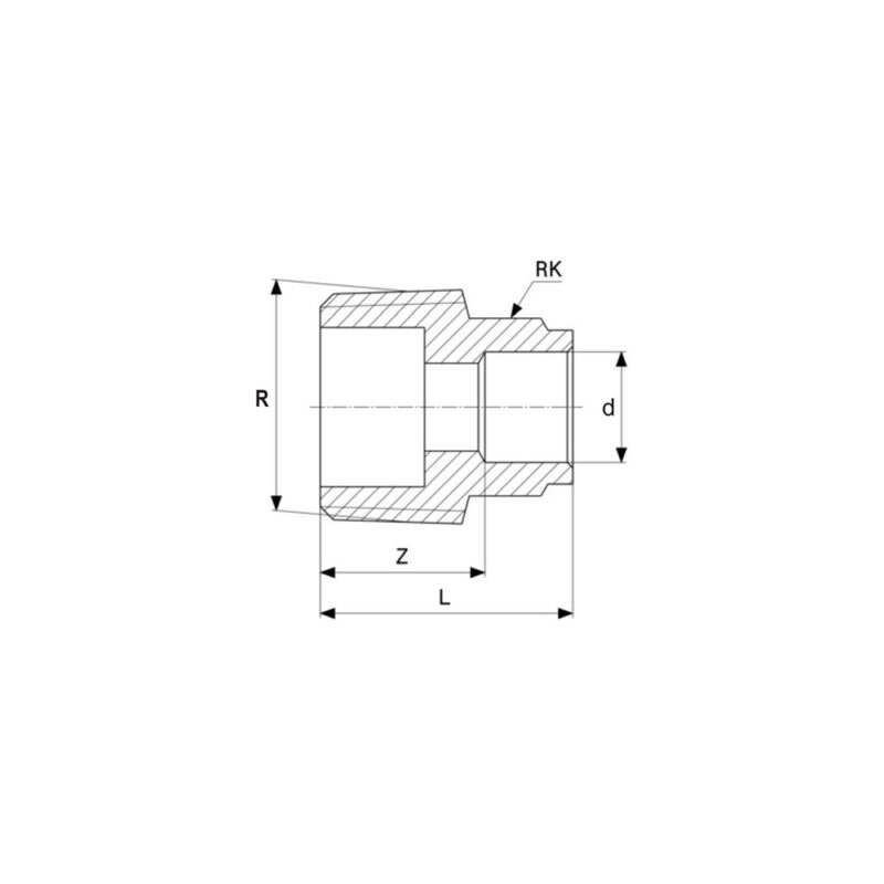 Nypel gwintowany 15×1/2 gz