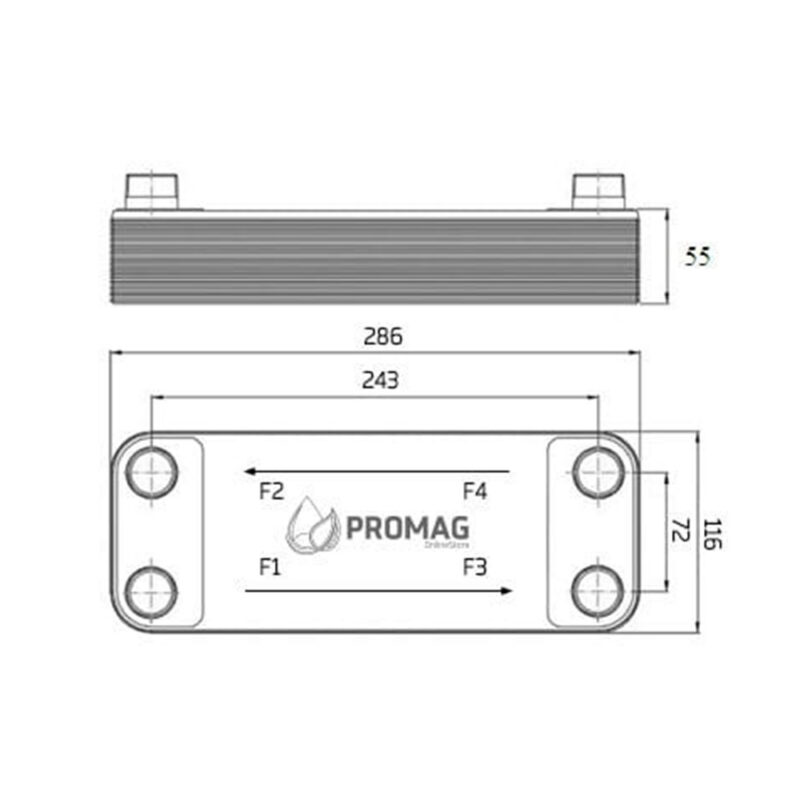 Wymiennik płytowy PGM-1C-40 – 40 płyt, 85 kW
